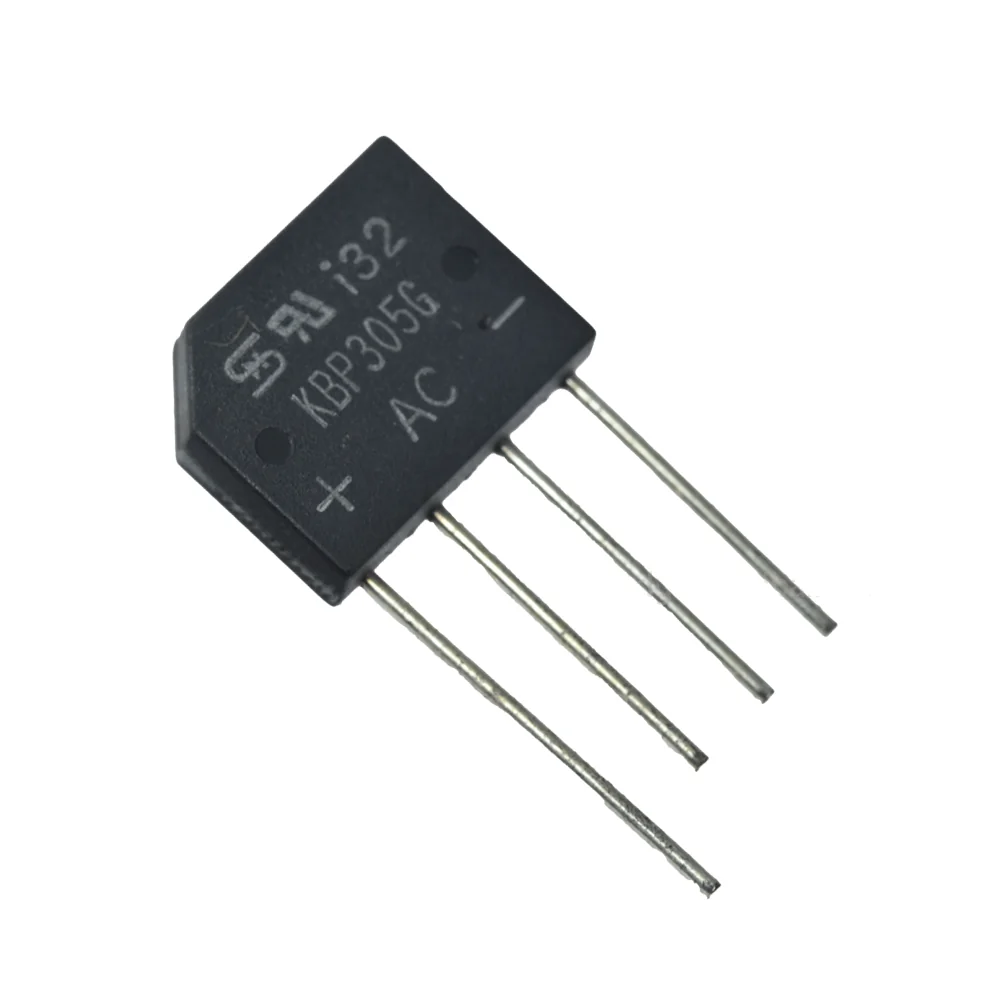 Black rectangular module with three metal terminals